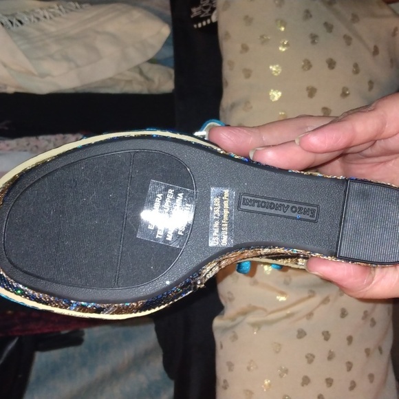 Enzo Angiolini women's vibrant blue wedge sz 8 1/2 New - Picture 9 of 17